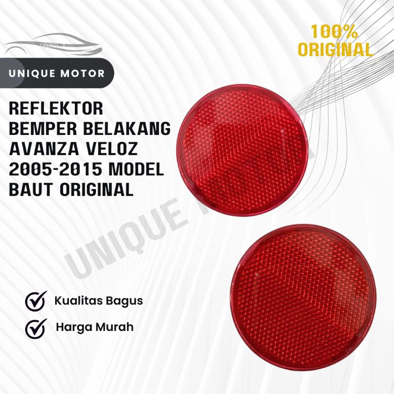 Reflektor Bemper Belakang Avanza Veloz 2005-2015 Model Baut Original