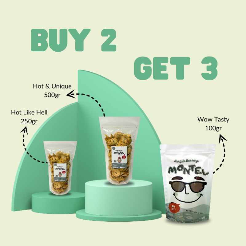 

BUY 2 GET 3 KERIPIK BASRENG MONTEL