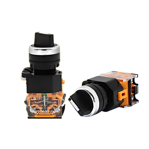 SAKLAR SWITCH SELECTOR 22 MM 2 POSISI / 3 POSISI 440V LA38-11X2 ON OFF/Momentary Self Locking