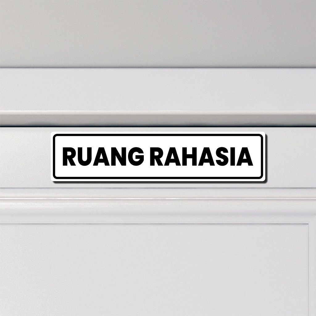 

RUANG RAHASIA - STIKER VINYL ANTI AIR - STIKER DINDING AESTHETIC - STIKER HIMBAUAN