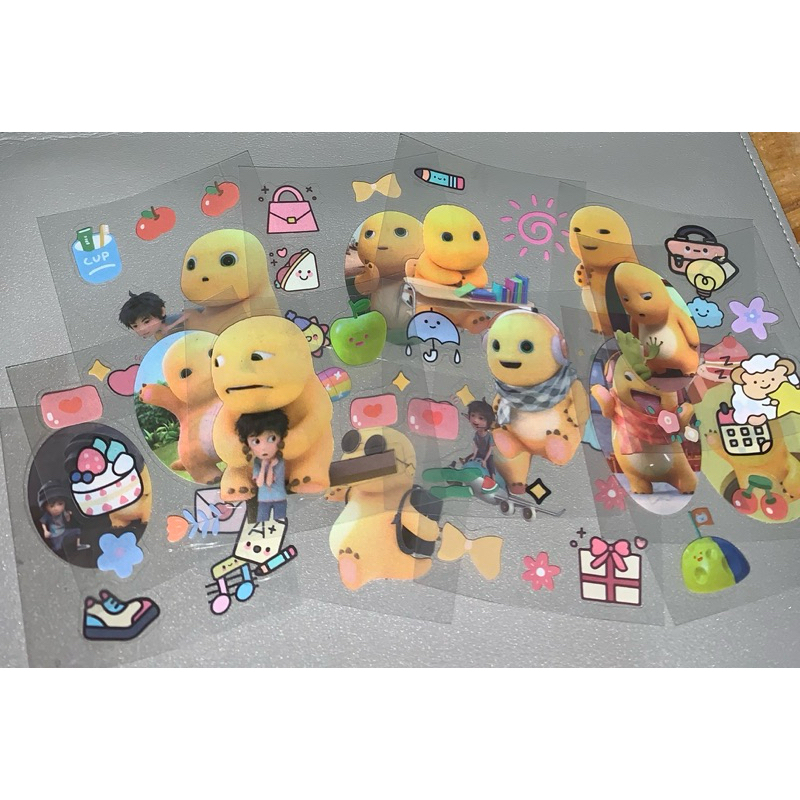 

Sticker Nailong Dino Kuning Stiker isi 13