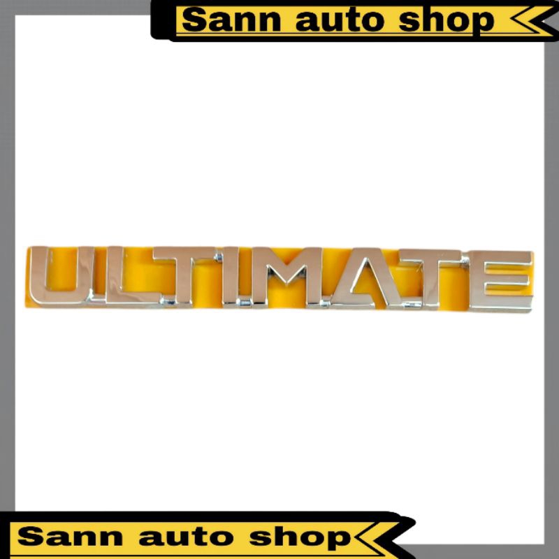 Emblem Tulisan Ultimate Chrome Original / Logo Emblem Tulisan Ultimate Xpander Chrome Original