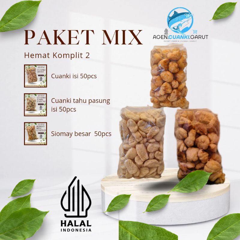 

Paket Mix Hemat 2 Cuanki Lidah, Tahu Pasung dan siomay isi 50