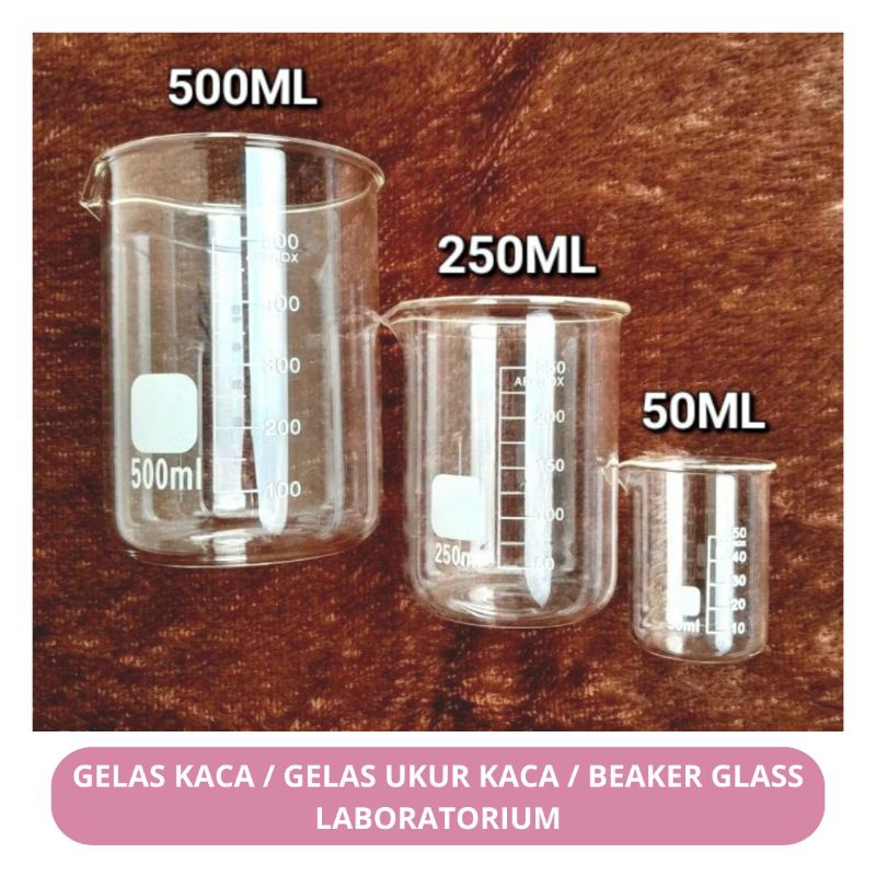 NEW Gelas Ukur Laboratorium Kaca / Gelas Ukur Kaca / Beaker Glass Laboratorium RBU