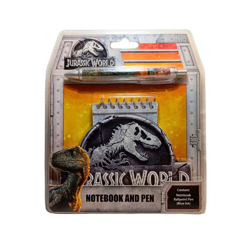 

JURASSIC WORLD Notebook and Pen - Paket Alat Tulis Anak Original Buku dan Pena pulpen hadiah mainan kado ulag tahun