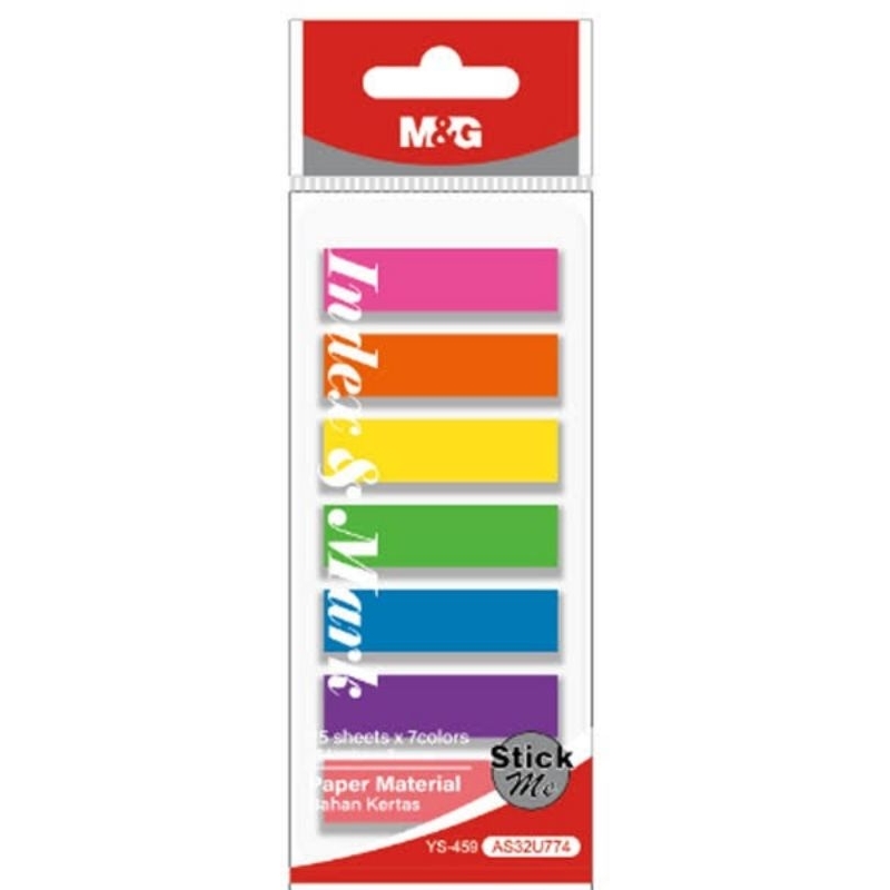 

INDEX MARK M&G AS32U774 PAPER MATERIAL 25 SHEETS X 7 COLOR / PENANDA HALAMAN BAHAN KERTAS YS-459 M&G