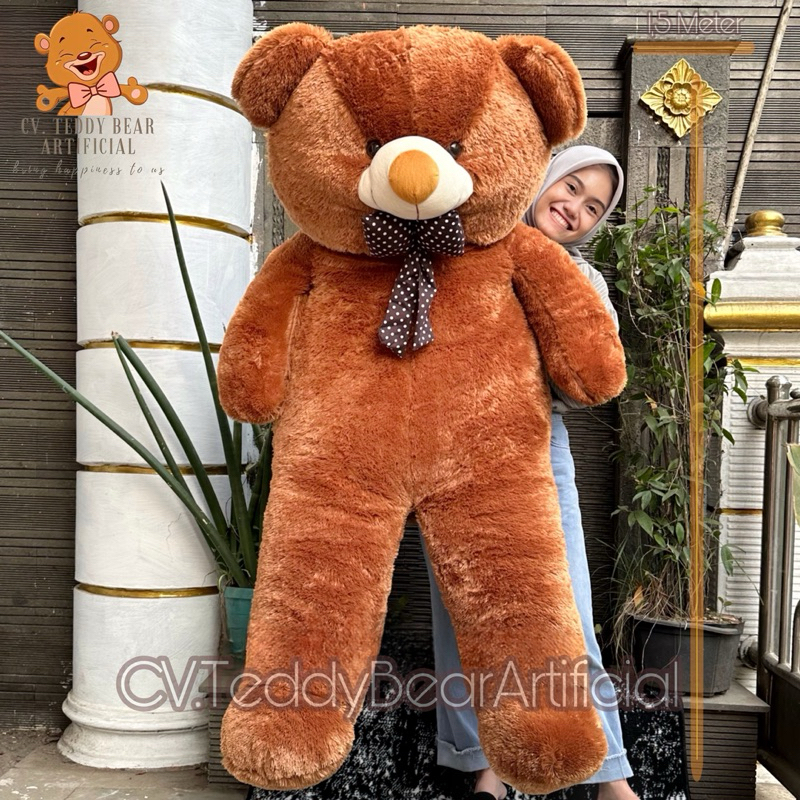 Boneka Teddy Bear Beruang Besar Super Jumbo 1,5 Meter 150 CM Premium Murah Hadiah Anak