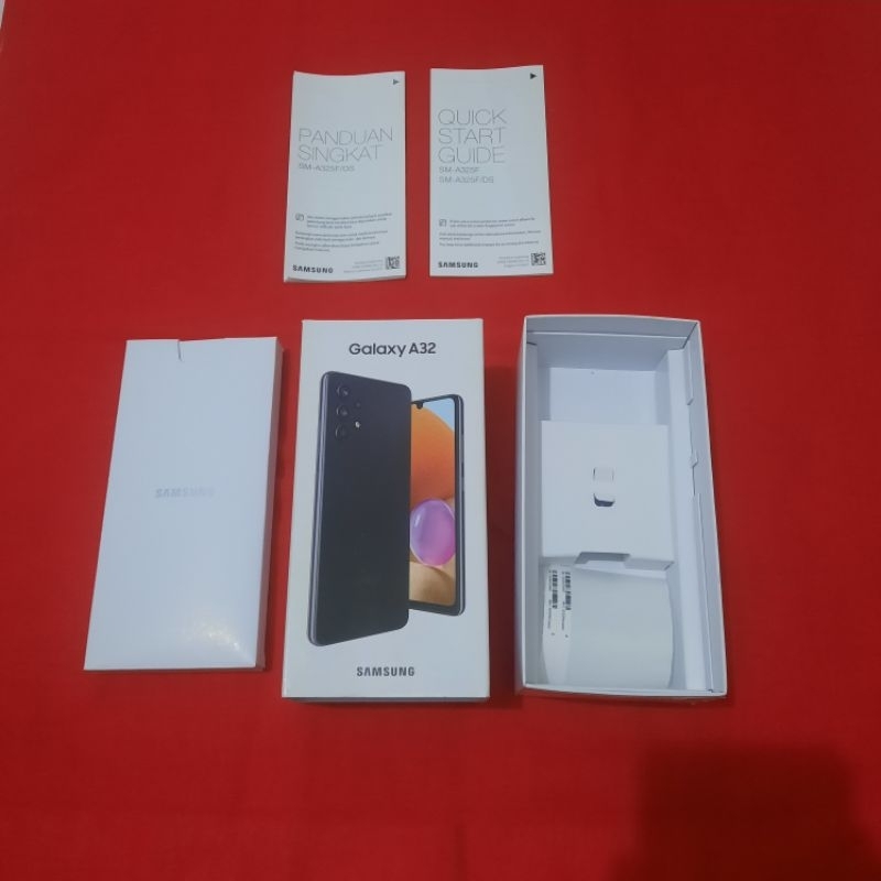 dus box samsung galaxy a32 original 100% copotan sein lengkap manual book