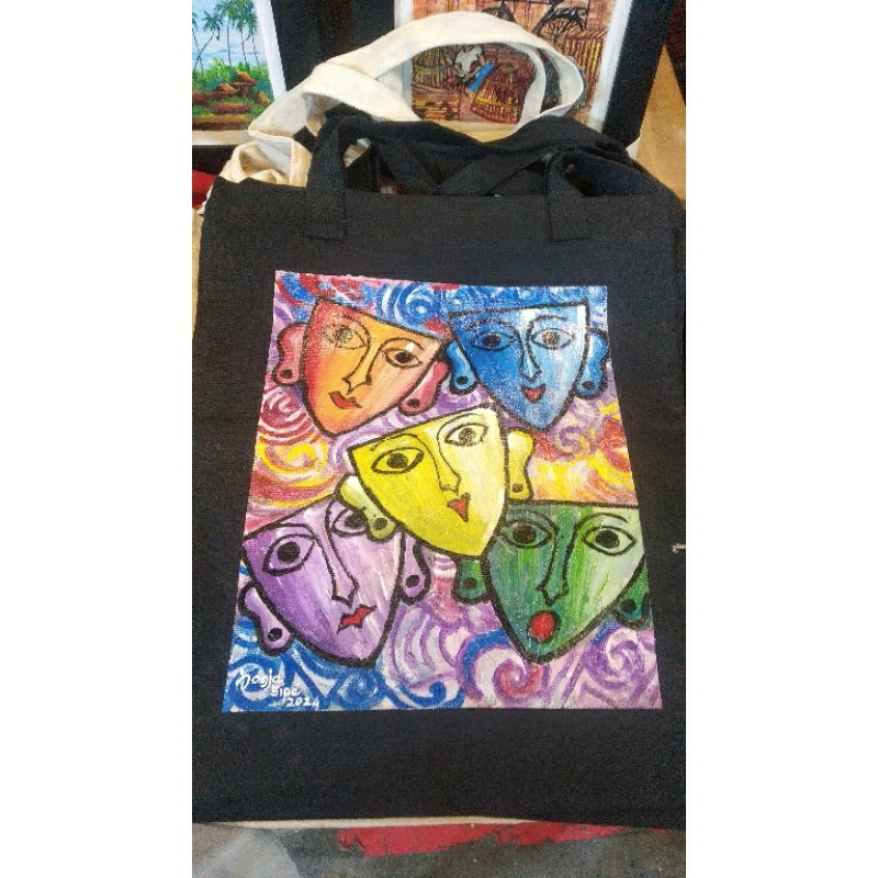 Tas Kanvas Lukisan Tangan ASLI - HANDMADE