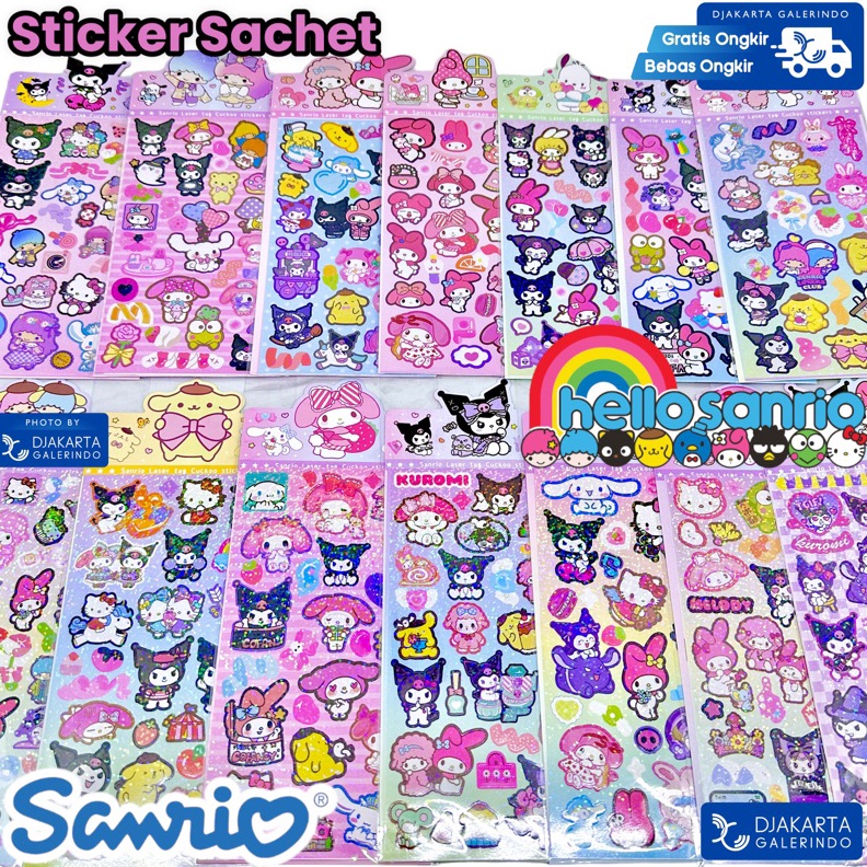 

Hadiah Rp5 Sticker Sachet SANRIO Sticker Pack My Melody Hello kitty Cinnamoroll Kuromi Badtz A119