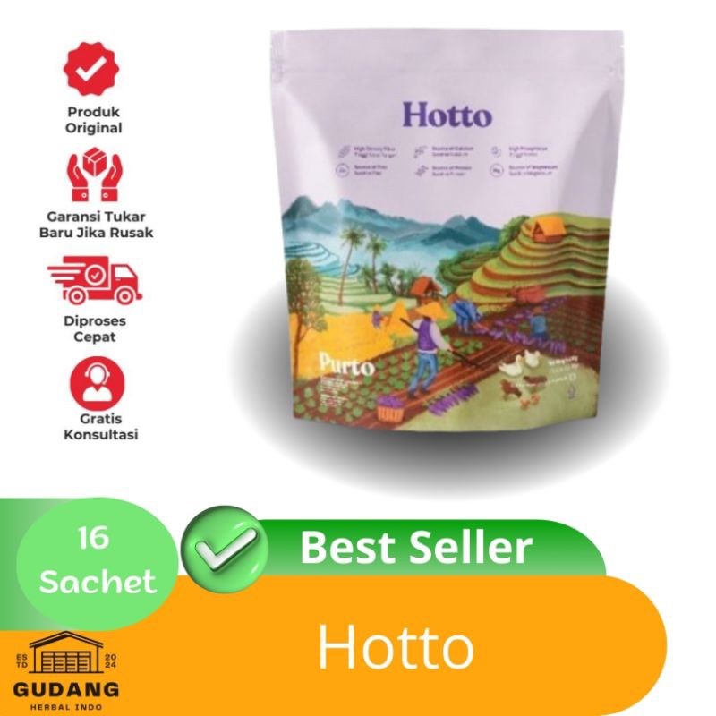 

Hotto Purto Multigrain With Purple Potato Ecer Sachet Hotto 100% Original