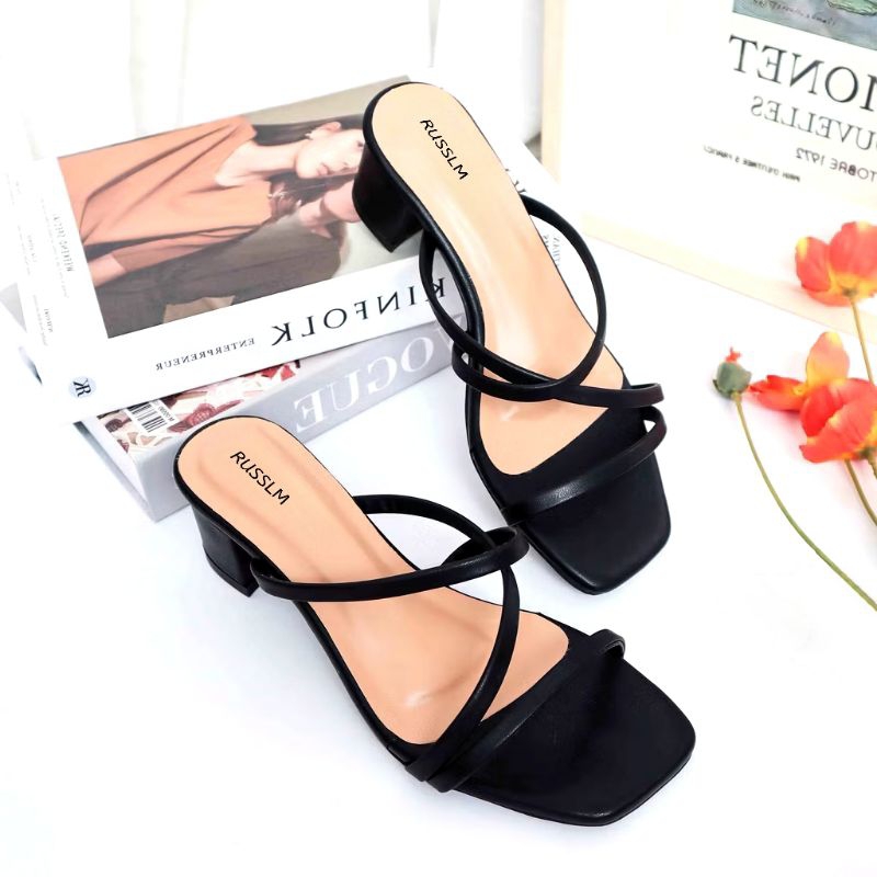 RUSSLM COLLECTION - Moana sandal heels wanita hak 5 cm