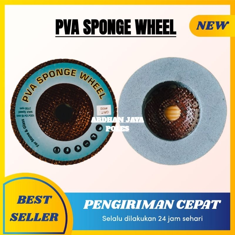 PVA Sponge Wheel Untuk Poles Marmer Granit Keramik Kaca Batu Gerinda Poles