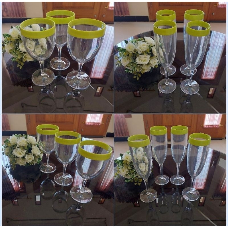 NEW Allegra Glass Slim / Allegra Glass Cocktail / Allegra Sparkling Glass / gelas kristal Tupperware