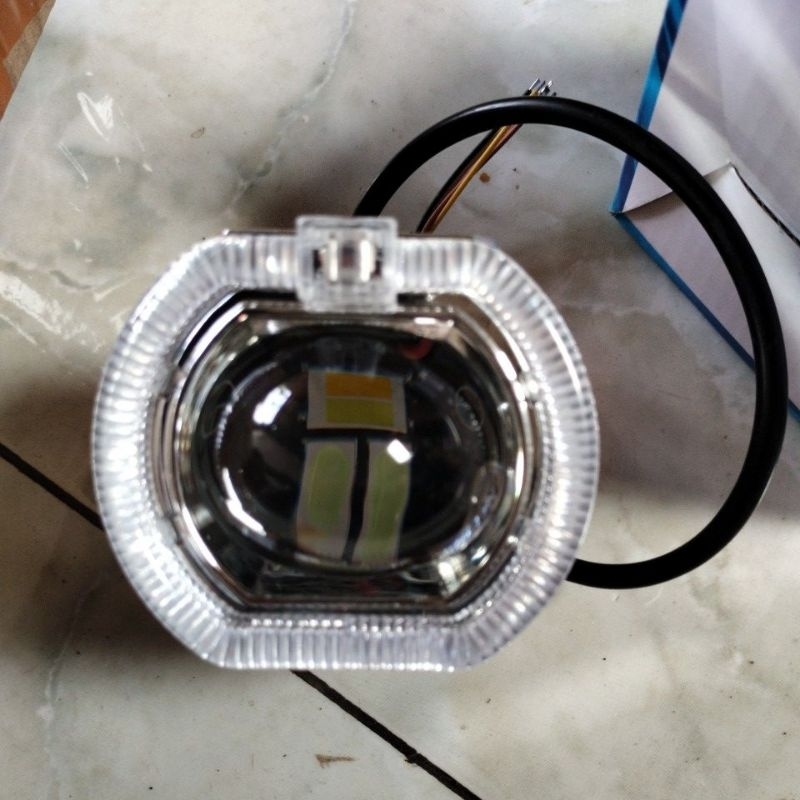 Lampu Projie Biled ala ala kw Projie ala ala Biled 2.5 Inch Devil + Angel Light blue red