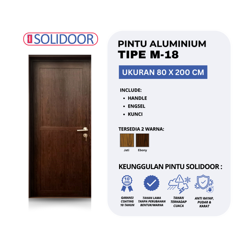 Pintu Aluminium SOLIDOOR M-18
