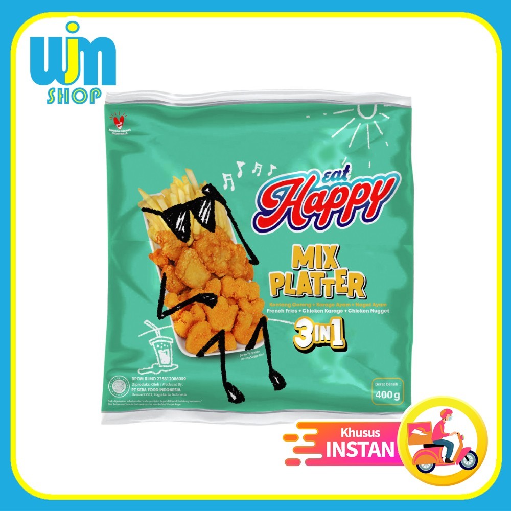 

Hato Eat Happy Mix Platter 3in1 400gr | Kentang, Naget & Karage Ayam