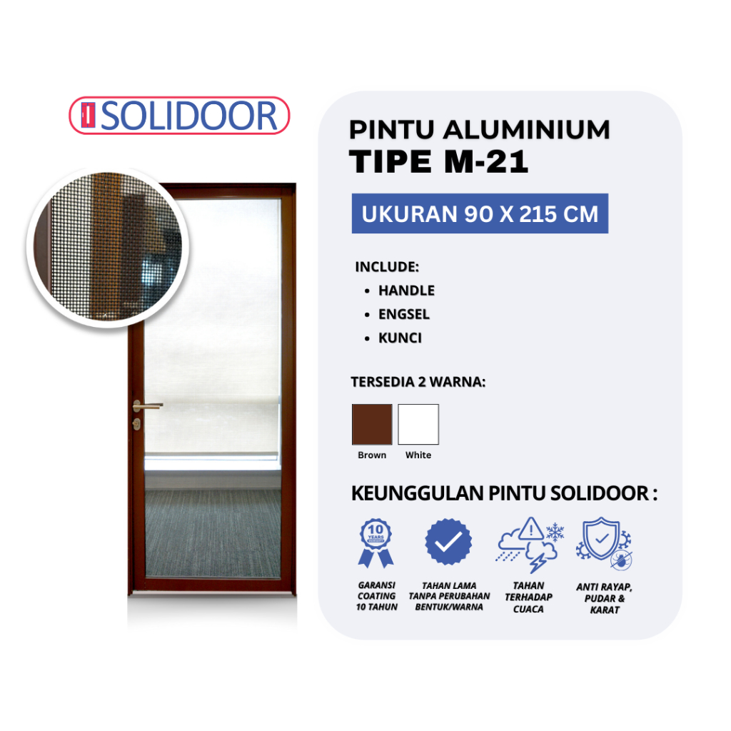 Pintu Aluminium SOLIDOOR INSECT SCREEN M-21