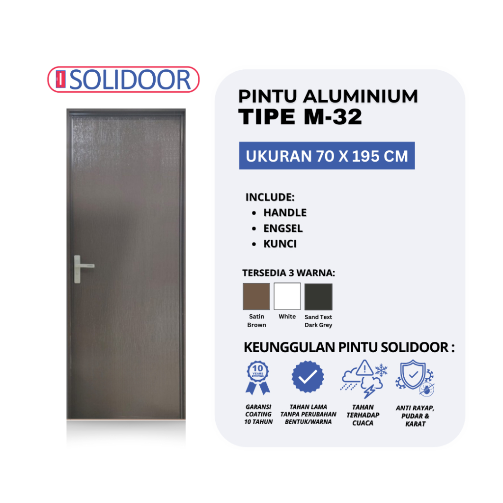 PINTU ALUMINIUM SOLIDOOR M-32
