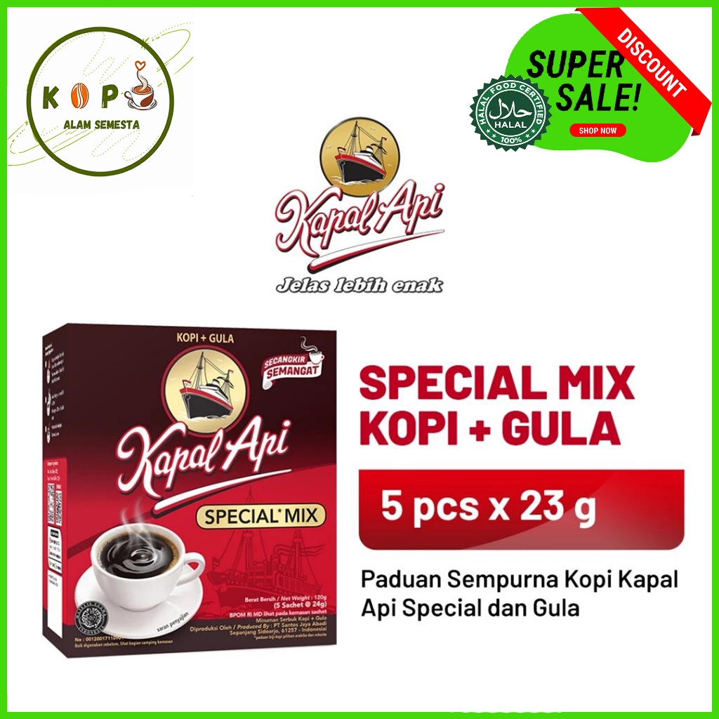 

KAPAL API Special Mix 1 Dus (5 Sachet x 23 gr)