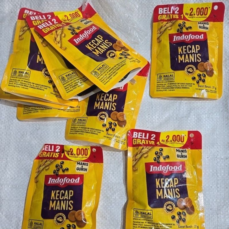 

Kecap manis indofood 1 biji ( Minimal 9 biji sudah terhitung 6 + 3 bonus )