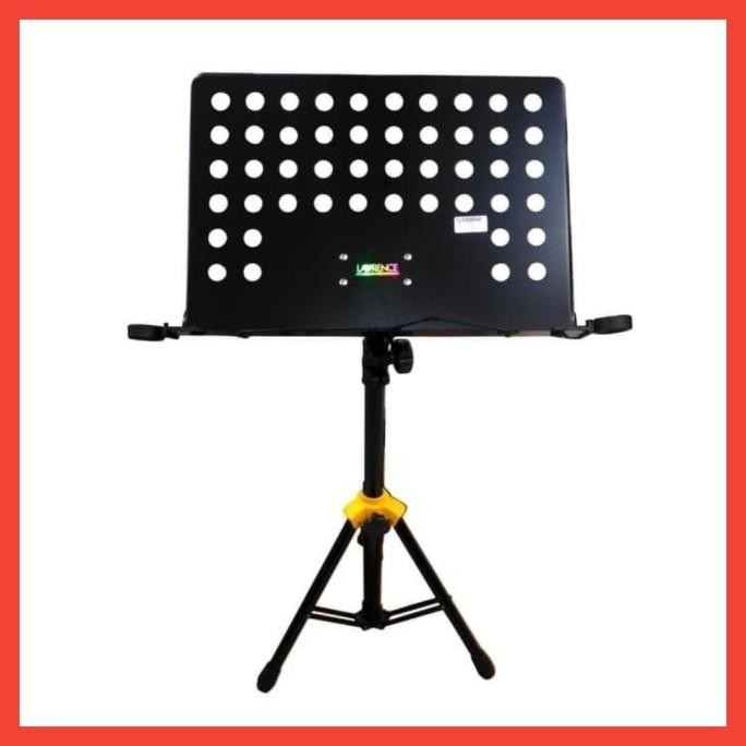 Alat Musik Lawrence Book Stand + Mic Clip LMS-07 Original