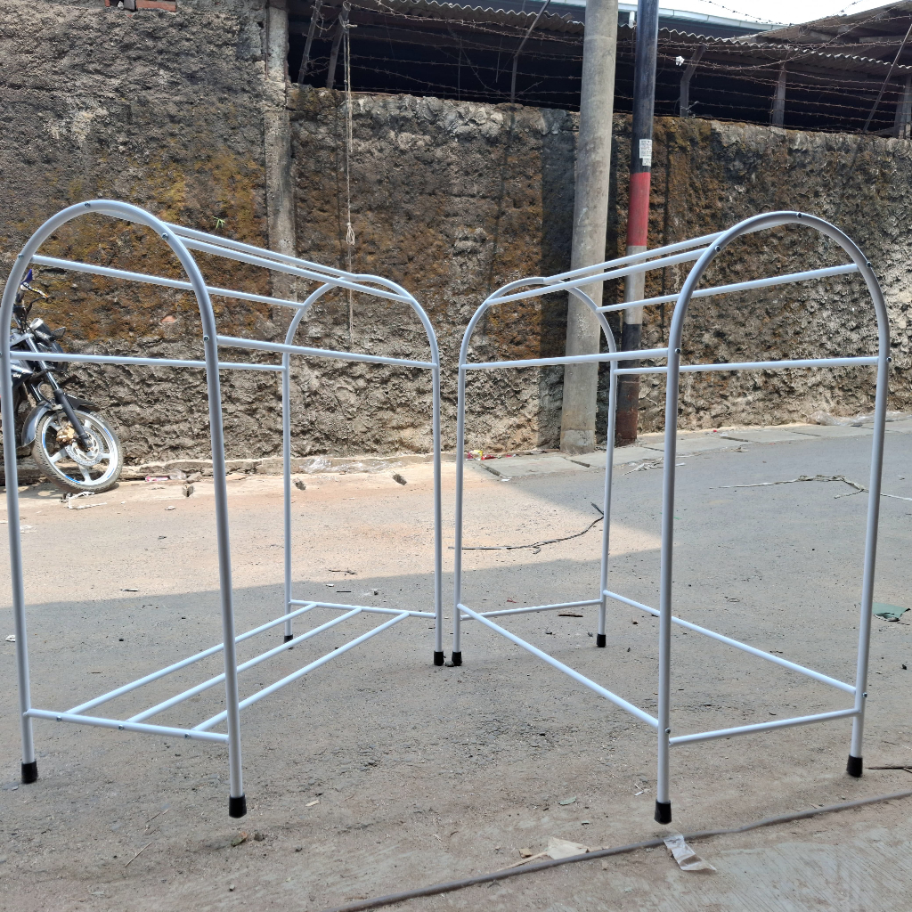 Jemuran Baju & Tempat Sandal / Jemuran Handuk & Tempat Sandal Melengkung