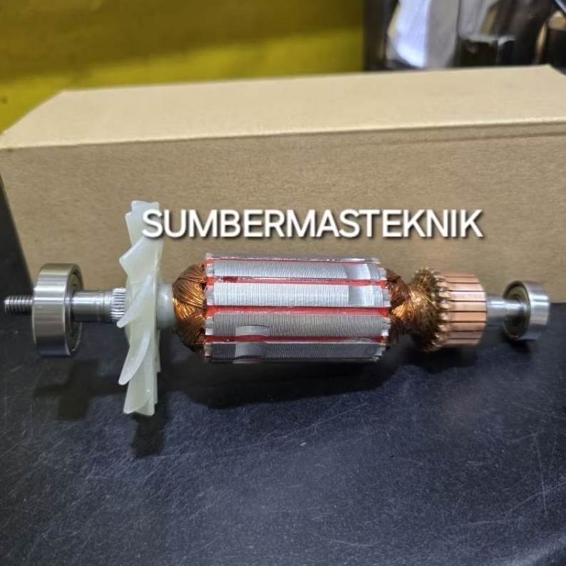 ARMATURE RYU RSG100-4 ANGKER ROTOR MESIN GERINDA TANGAN RYU RSG 100-3 RYU RSG100 4 POLOS
