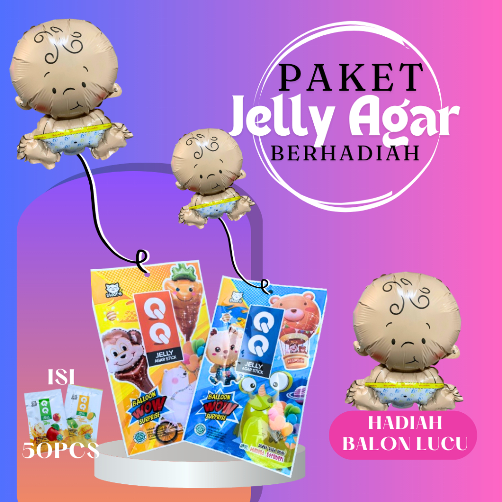 

Ay00! [PRODUK BARU] QQ JELLY AGAR STICK BERHADIAH 50 PCS MAINAN JELLY MANIS 2 RASA YOUGURT MANGGA