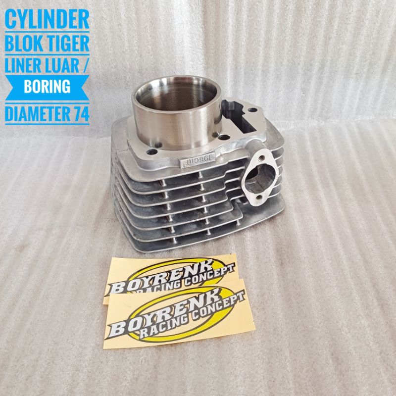 CYLINDER BLOK TIGER MPM DIAMETER BORING /  LINER 73 atau 74~BOYRENK