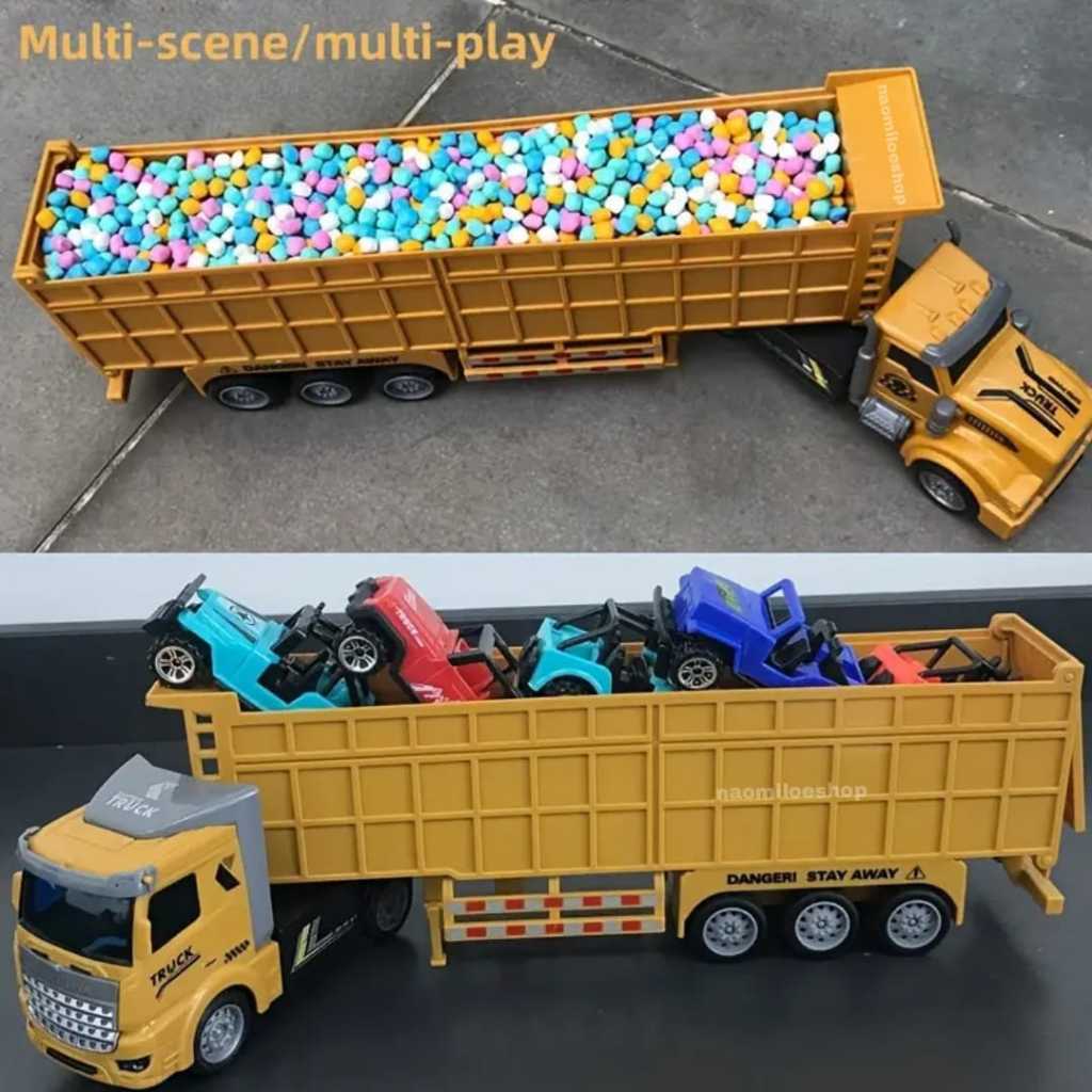 Truk panjang telolet rc Dump truk basuri TELOLET remot mainan mobil remote control dump truck basuri