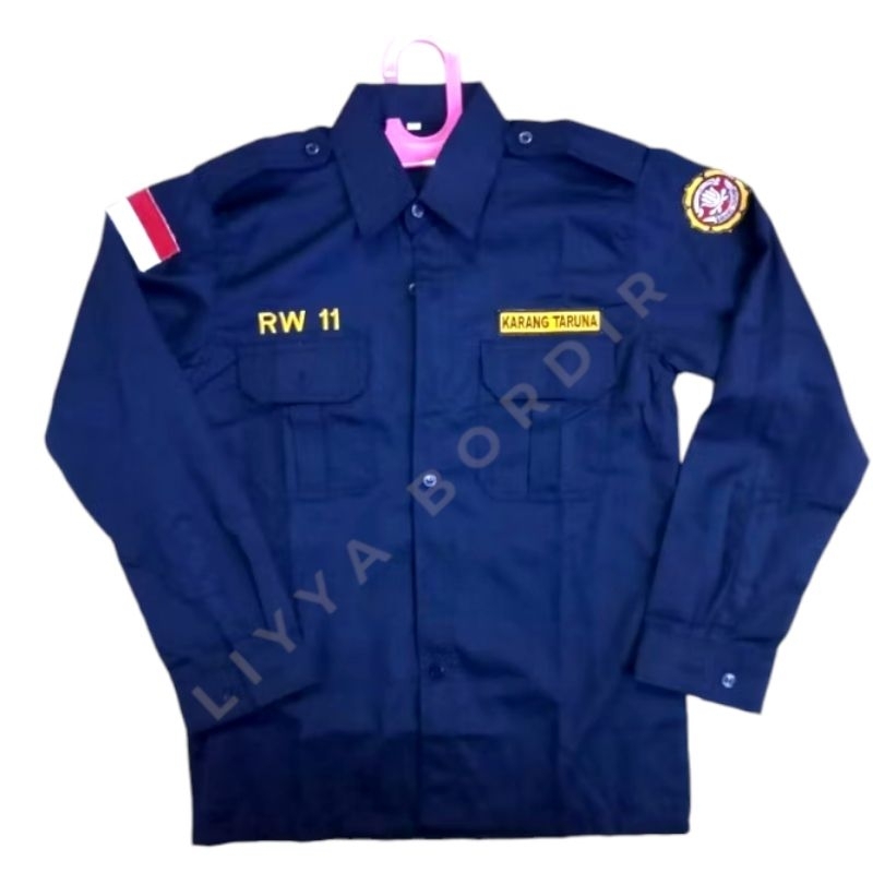 Kemeja Bordir Karang Taruna Kemeja Seragam Karang Taruna Baju Karang Taruna