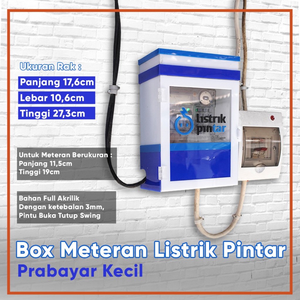 Box Meteran Listrik PLN Akrilik Listrik PIntar Prabayar Kecil