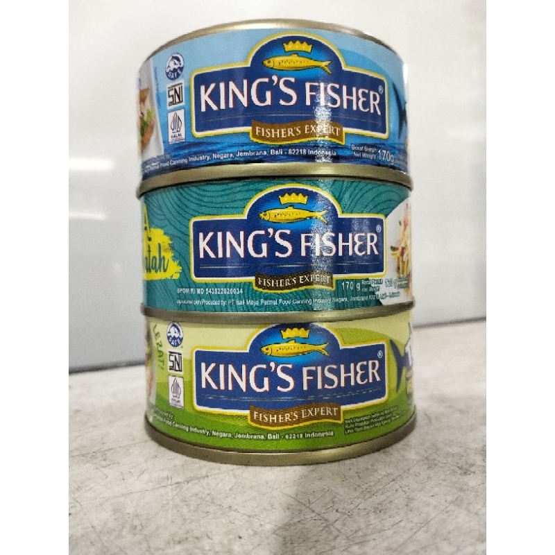

King's Fisher Tuna Can Ikan Tuna Kaleng 170gr Lokal HALAL