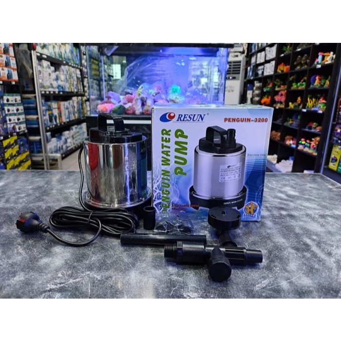 Resun stainsless pinguin 3200 pompa filter vertical air mancur kolam ikan pompa aquarium kolam ikan