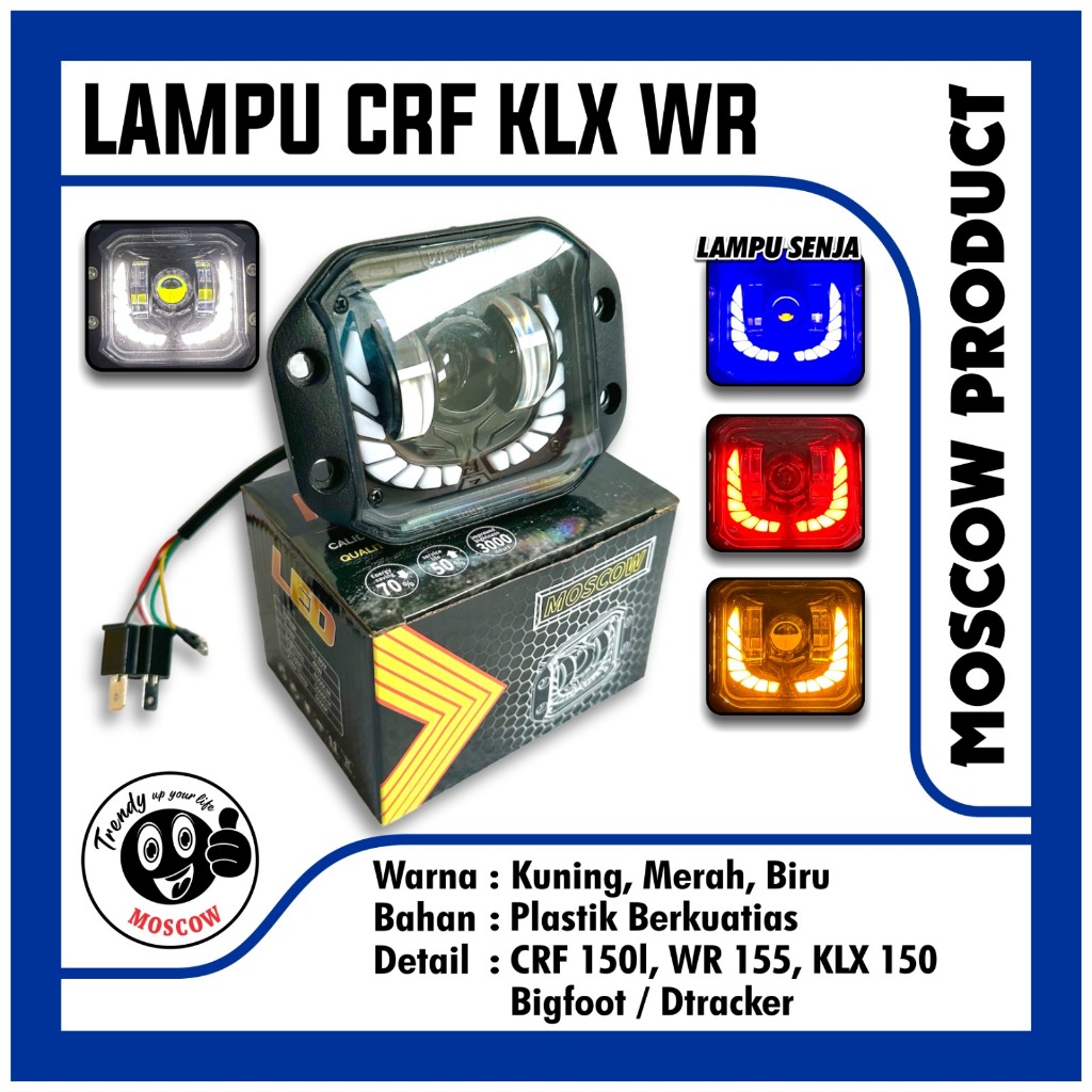 LAMPU LED CRF HEADLAMP REFLEKTOR LAMPU CRF 150  LAMPU DEPAN LED CRF / LAMPU SOROT DEPAN PLUS ALIS AN