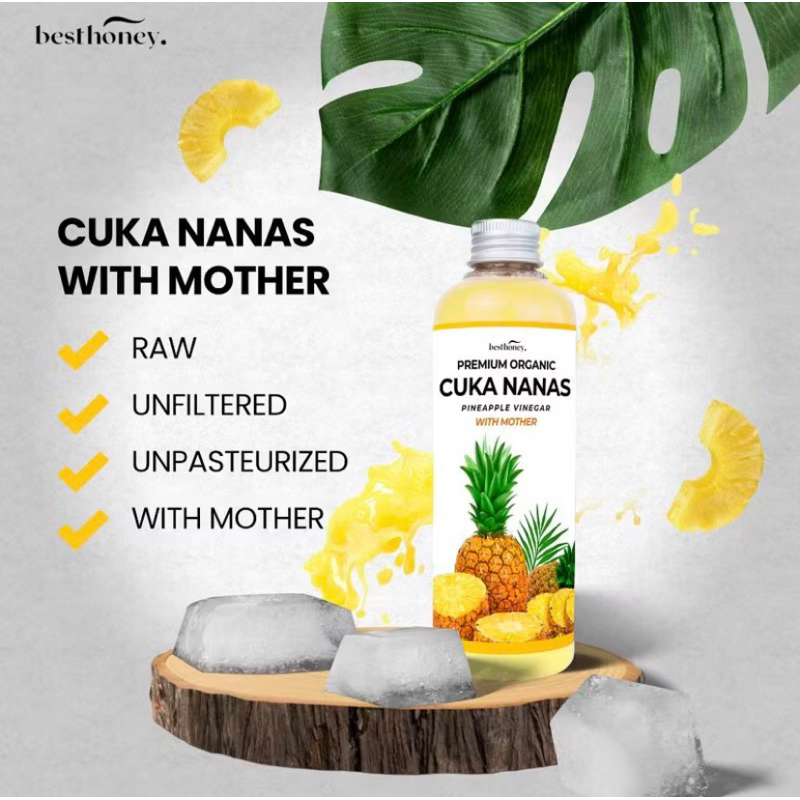 

Cuka Nenas With Mother | Cuka Nenas Organik | Cuka Nenas 250ml
