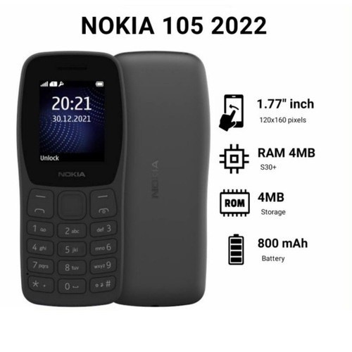 [ HANDPHONE ] - Hp NOKIA 105 2022 SIMBA GARANSI RESMI
