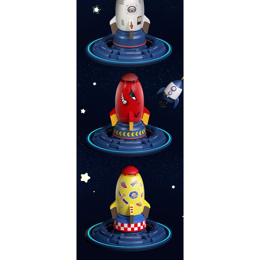 Mainan Anak Mandi Roket Air Mancur Peluncur Roket Terbang