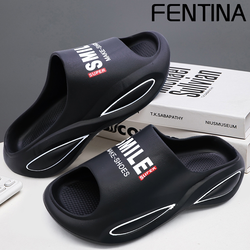 FENTINA Sandal Kodok Pria Kekinian Dewasa Tinggi Sandal Baim Slide Cowok Pria Sandal Jelly EVA