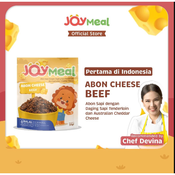 

JoyMeal ABON CHEESE BEEF & CHICKEN Original 50gr Perpaduan Abon Ayam Kampung dengan Australian Cheddar Cheese