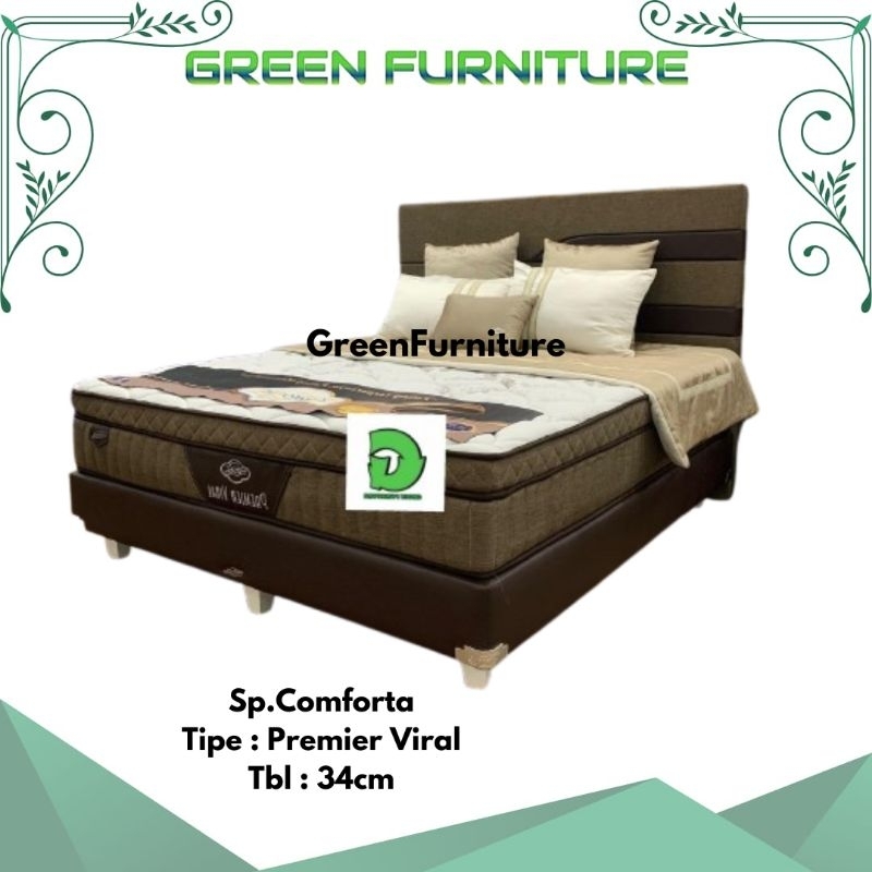 springbed comforta PREMIER VIRAL matras spring bed tempat tidur latex