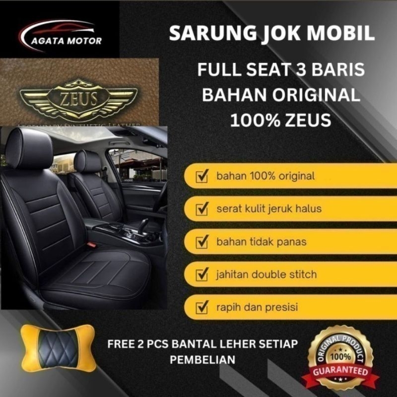 Sarung Jok Avanza 2008 - 2011 3 Baris Bahan Zeus / Sarung Jok Mobil 3 Baris / Jok Mobil 3 Baris - Ze