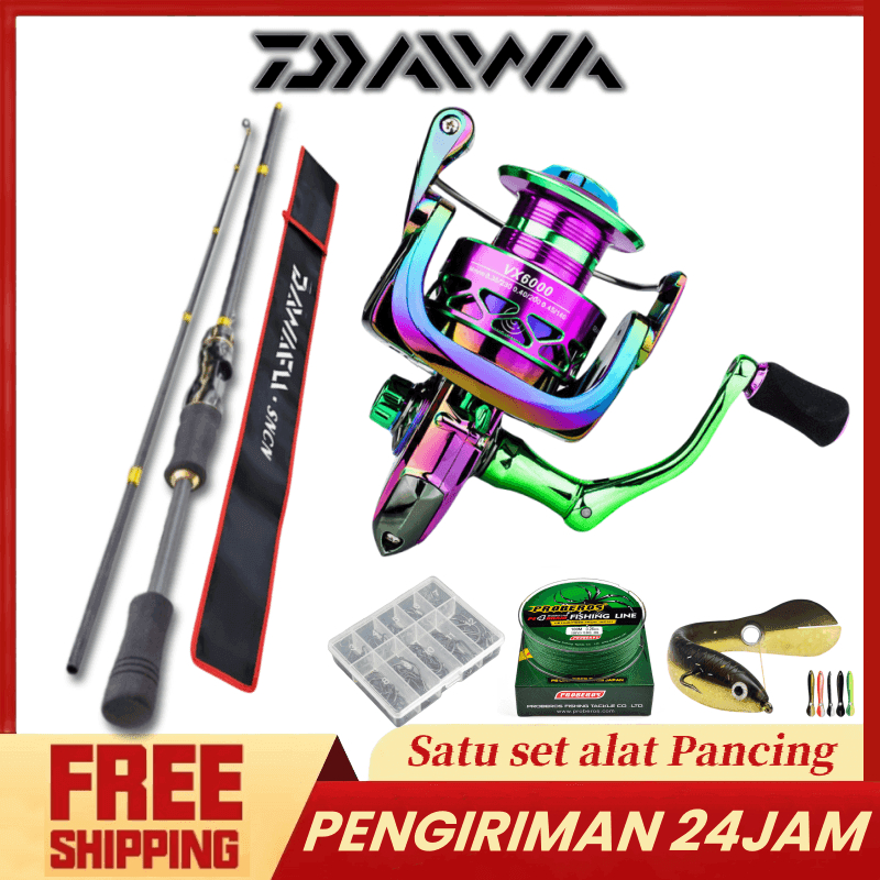 DAIWA Joran Pancing Set 165-270cm Telescopic Pancingan Set Lengkap