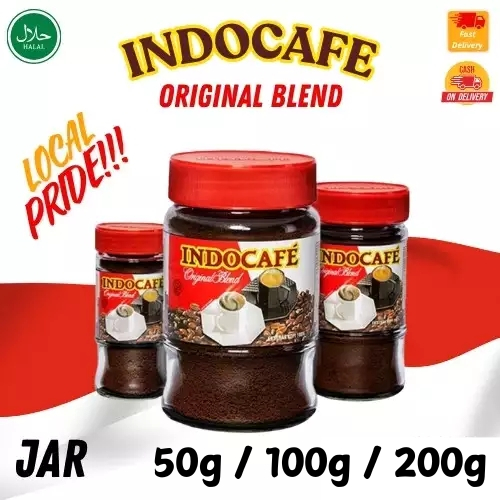 

Kopi / Indocafe original blend kemasan jar 200g / Halal