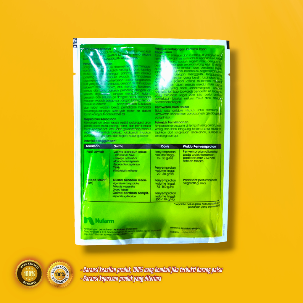 HERBISIDA METAFURON 20 WP 20 GRAM Nufarm herbisida sistemik