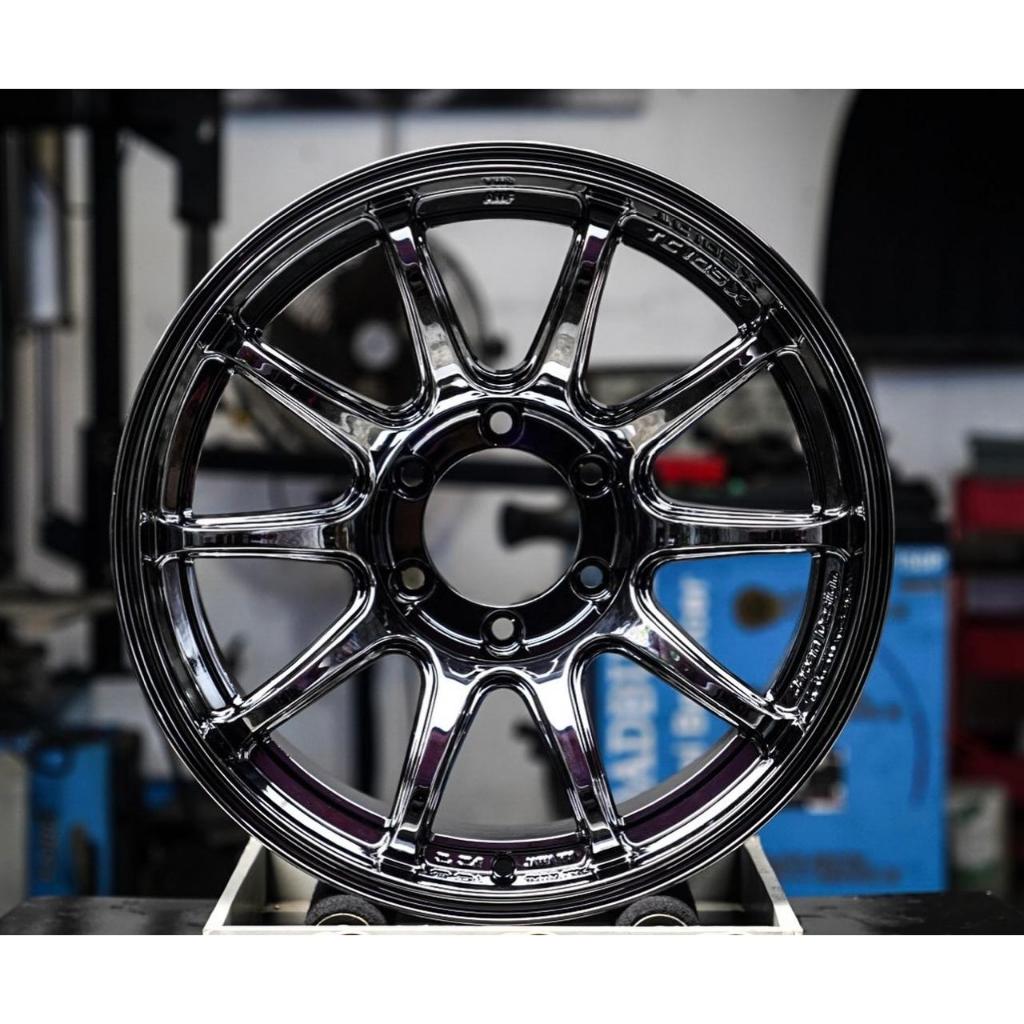 VELG TC105X WRV BLACK CHROME R18 FLOW FORMING PCD SUV 6x139 LEBAR 9 ET 0 WARNA BLACK CHROME - VELG M