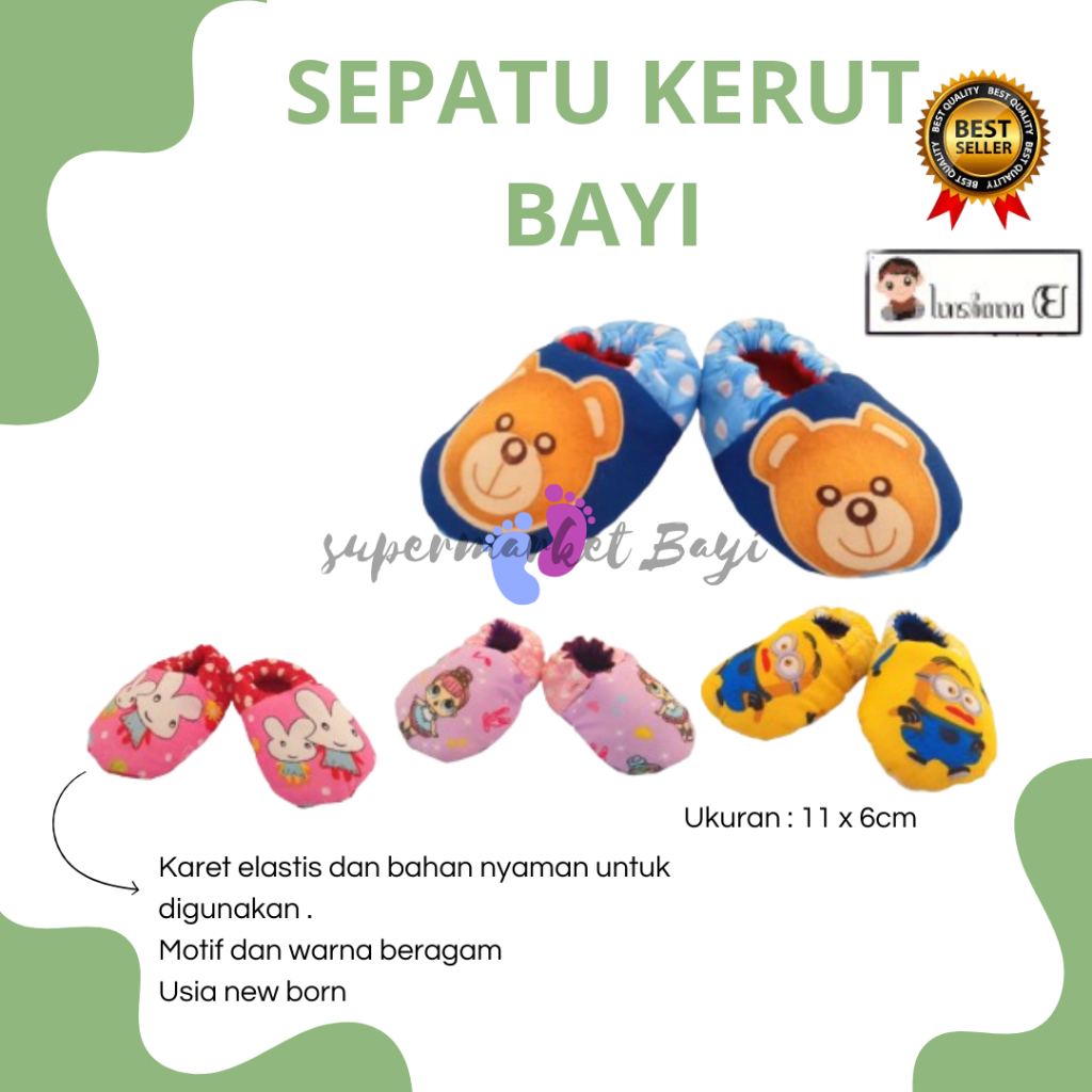Sepatu Kerut bayi / Sepatu Kerut Anak / Sepatu Bayi Prewalker / Sepatu Bayi Anak Perempuan Pita Terb