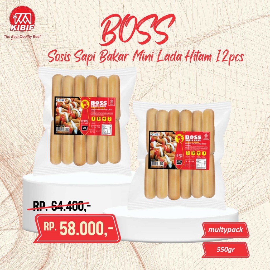 

Boss Sosis Bakar Mini Lada Hitam isi 12pcs Multipack