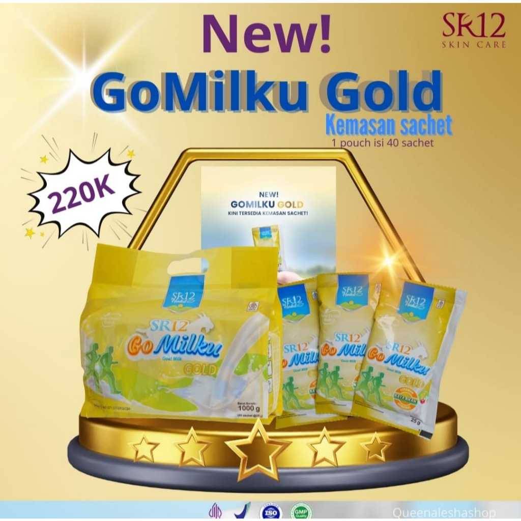 

Susu Etawa - GoMilku GOLD SR12 - Susu Kambing Etawa 1000 Gram (Isi 40 Sachet) - Bebas Gula